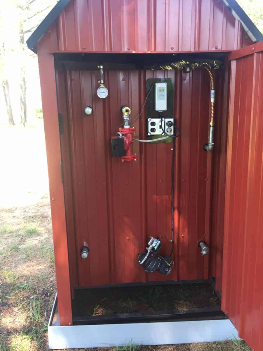 4 Standard wiring and plumbing of a Hyprotherm furnace with no supply pump installed.