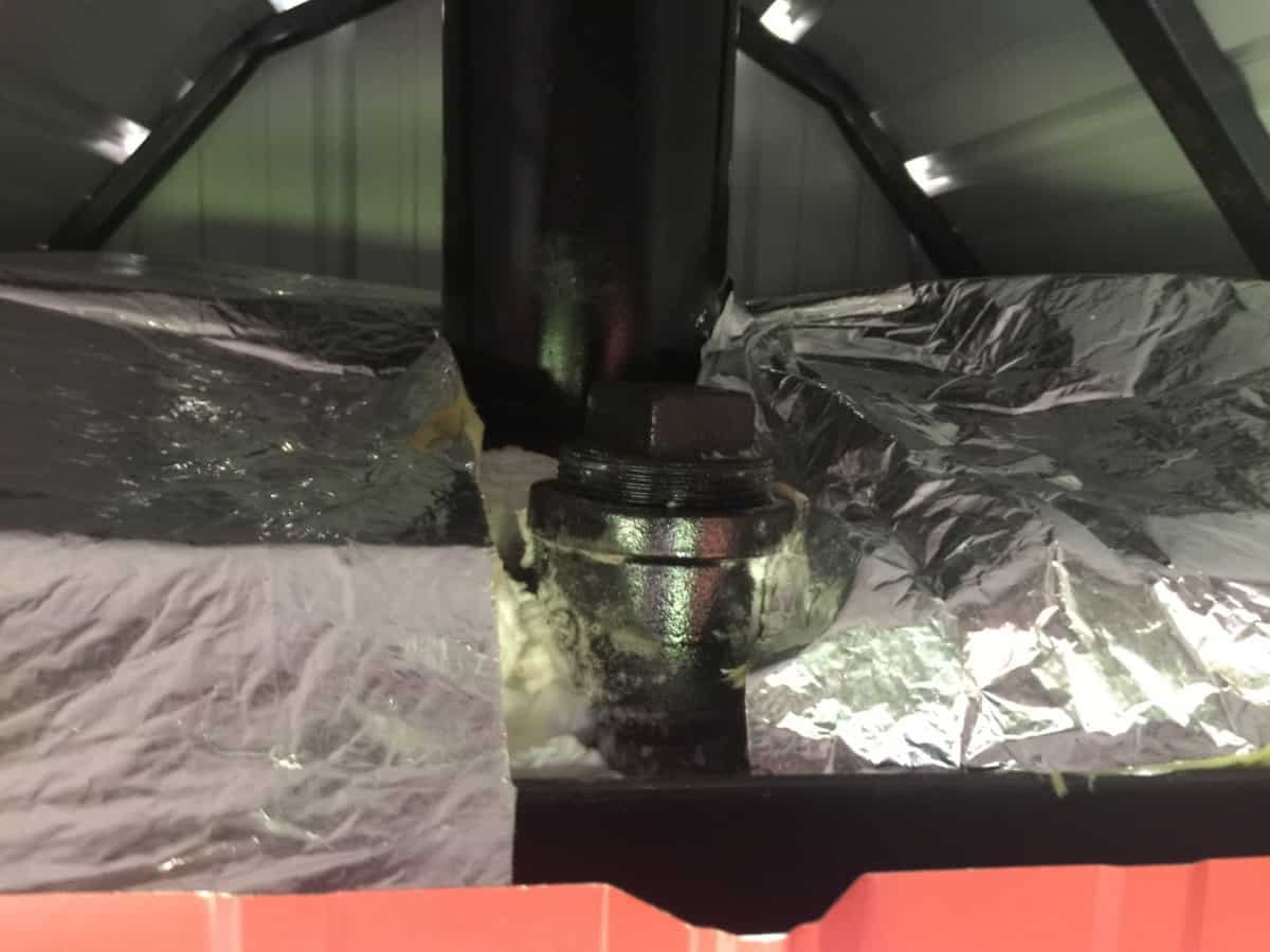 5 Standard wiring and plumbing of a Hyprotherm furnace with no supply pump installed.