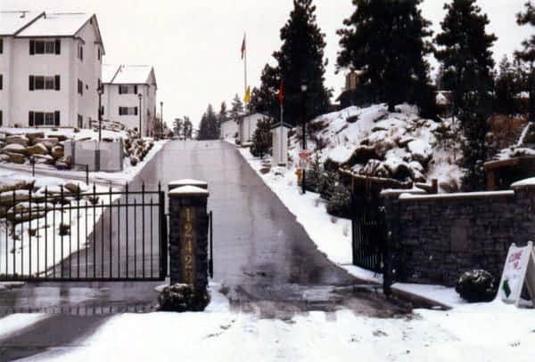 Heated driveway on a hill
